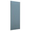 vidaXL Roof Panels 12 pcs Galvanized Steel Gray 39.4"x14.2"