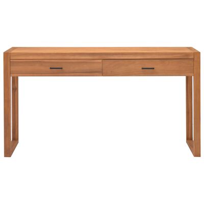 vidaXL Desk with 2 Drawers 47.2"x15.7"x29.5" Solid Wood Teak