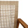 vidaXL Bistro Set Beige and Brown PE rattan, solid acacia wood, metal