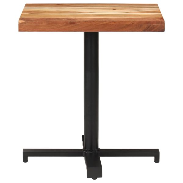 vidaXL Bistro Table Natural Acacia Wood, Black Solid Acacia wood, Iron