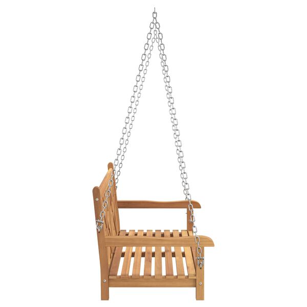 vidaXL Swing Bench Brown 44.88 x 23.62 x 25.20 in Solid Teak Wood