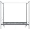 vidaXL Bed Frame Grey Powder-coated metal Double Durable Bed Frame