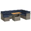 vidaXL 6 Piece Patio Sofa Set with Cushions Gray Poly Rattan