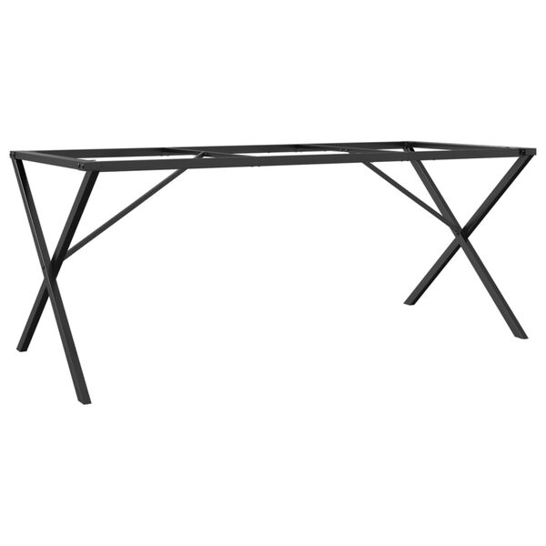 vidaXL Dining Table Leg Black Powder-coated steel 70.9 x 31.5 x 28.7 in