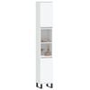 vidaXL Bathroom Cabinet White Engineered wood, iron Tall Modern