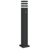 vidaXL Outdoor Floor Lamp Black Die-cast aluminum, Polycarbonate Medium