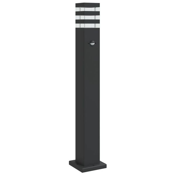 vidaXL Outdoor Floor Lamp Black Die-cast aluminum, Polycarbonate Medium