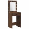 vidaXL Dressing Table Set with Drawer 2 pcs Brown oak 50 x 41 x 135 cm