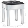 vidaXL Mirrored Dressing Table with Stool MDF and Glass