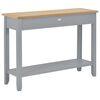 vidaXL Console Table Grey and natural wood