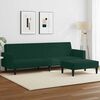 vidaXL Sofa Set Dark Green Velvet (100% polyester), wood, plastic Large