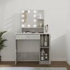 vidaXL Dressing Table Concrete grey Engineered wood, acrylic Standard