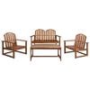 vidaXL Sofa Set Brown Solid Acacia Wood Medium Durable