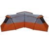 vidaXL Family Tent Grey and Orange 833 x 585 x 216 cm Taffeta