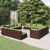 vidaXL Garden Lounge Set Brown and Green