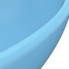 vidaXL Luxury Basin Oval-shaped Matt Light Blue 15.7x13.0" Ceramic