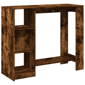 vidaXL Bar Table Smoked Oak Engineered Wood 48.8x18.1x40.7 in Storage