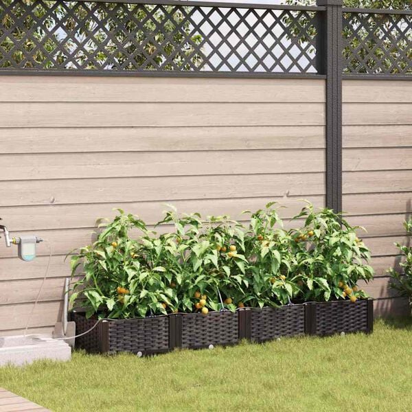 vidaXL Garden Black 120 x 40 x 126 cm Steel