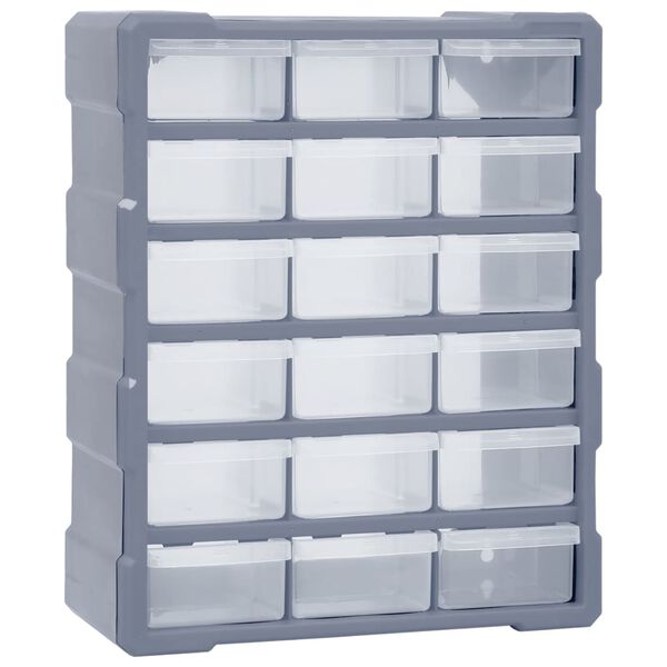 vidaXL Multi-drawer Organizer with 18 Middle Drawers 15"x6.3"x18.5"