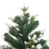 vidaXL Artificial Hinged Christmas Tree Green and white PVC, PE, Metal