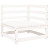 vidaXL Garden Sofa Set White Solid pine wood Large Modular