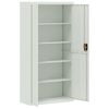 vidaXL File Cabinet Light Grey Powder-coated Steel Large File Cabinet