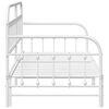 vidaXL Daybed Frame with Headboard White 35.4" x 74.8" Steel
