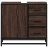 vidaXL Bathroom Sink Cabinet Brown Oak Engineered wood, Metal Medium