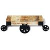 vidaXL Coffee Table Brown and Black Rough Mango Wood, Iron Medium