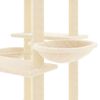 vidaXL Cat Tree Cream Engineered Wood, Plush, Sisal Medium