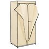 vidaXL Wardrobe Cream Iron and 100% polyester Compact Wardrobe