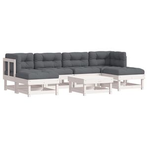 vidaXL Garden Lounge Set White, Anthracite