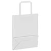 vidaXL Paper Bags 50 pcs with Handles White 7.1x3.1x8.7"