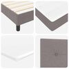 vidaXL Box Spring Bed with Mattress Taupe 31.50 x 78.74 in Fabric