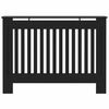 vidaXL Radiator Cover 2 pcs Black 44.09 x 7.48 x 32.09 in