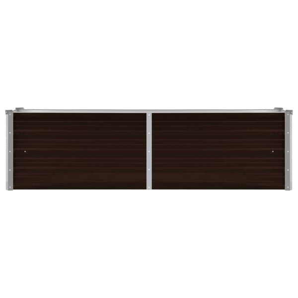 vidaXL Raised Bed Brown Galvanized steel 63x15.7x17.7 in