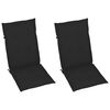 vidaXL Garden Chair Set of 2 Black, Brown