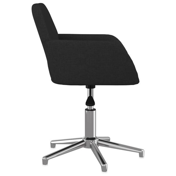 vidaXL Office Chair Black Polyester, Metal, Plywood Medium
