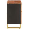 vidaXL Bathroom Sink Cabinet Brown and Black Solid Wood Mango