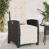 vidaXL Reclining Garden Chair Set of 2 Black
