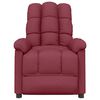 vidaXL Massage Chair Wine red Polyester, metal, solid wood, plywood