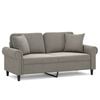 vidaXL 2-Seater Sofa with Pillows&Cushions Light Gray 55.1" Velvet