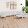 vidaXL Garden Lounge Set White Solid pinewood Large Modular
