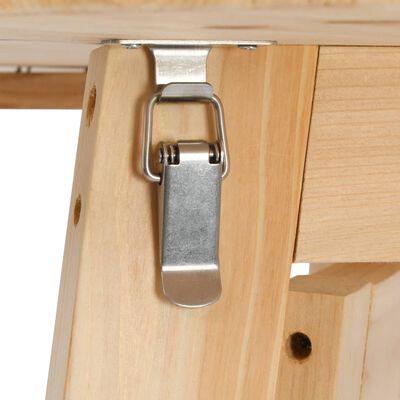 vidaXL Foldable Bar Table 30.7" Fir Wood