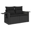 vidaXL Garden Sofa Set Black