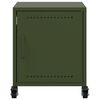 vidaXL Bedside Cabinet Set of 2 Olive Green Cold-rolled Steel Medium