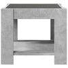 vidaXL Coffee Table Concrete grey Engineered wood, glass Small