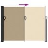 vidaXL Retractable Side Awning Beige Polyester with PU coating