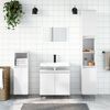 vidaXL Bathroom Furniture Set High gloss white Engineered wood, metal