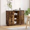 vidaXL Sideboard with Shelf Smoked Oak 90 x 32 x 75 cm Engineered wood